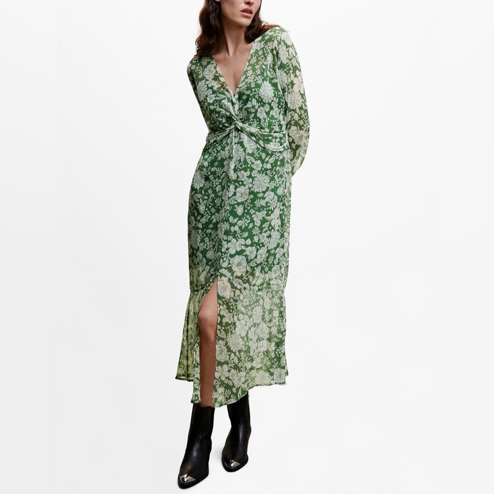 Mango Printed Midi Dress size 8